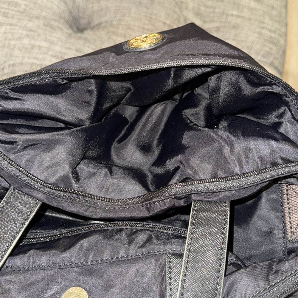 Tory Burch Bag Large Nylon Black Baby Bag Work Travel Bag with Adjustable Strap - Picture 16 of 17